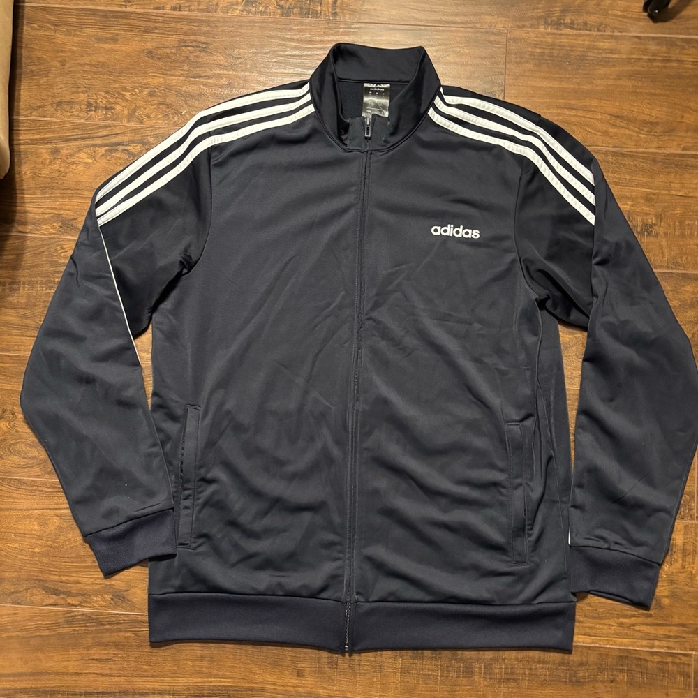 Adidas Men's Navy Track Jacket Large